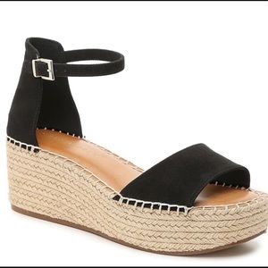 Kelly & Katie NIB New FEDRICK Espadrille Wedge Open Toe Sandal size 8.5 Black